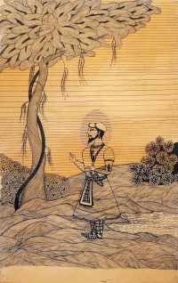 Rohail Ghouri, 13 X 20 Inch, Tea Wash & Pointer on Wasli, Miniature Painting, AC-RG-030